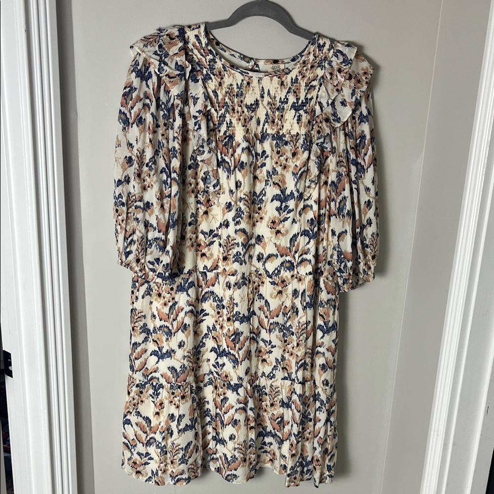 Elegant Floral Long Sleeve Dress